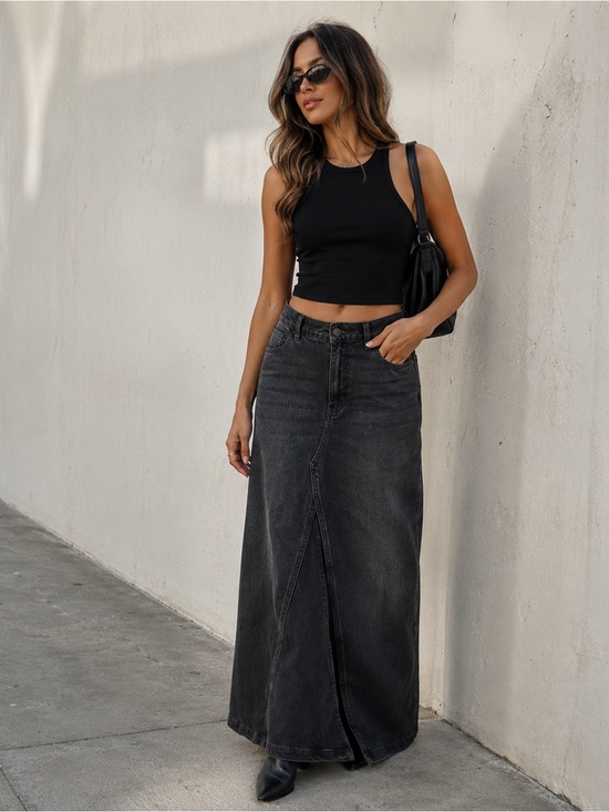 Banana Republic Dresses & Skirts - Banana Republic Washed Black Women’s Flared Jeans Skirt